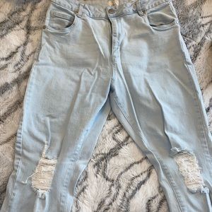 Cotton on light wash mom jeans